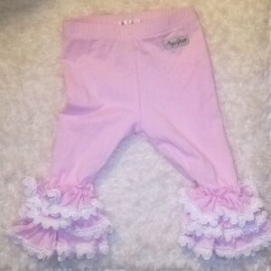 Arya Grace pink ruffle pants